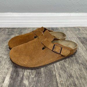 Birkenstock Boston Corduroy Slide On Mules Size 38